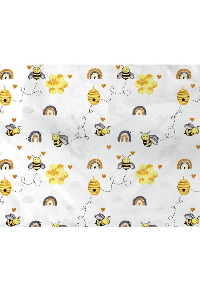 ΠΑΝΑ ΧΑΣΕ bebe Honey Bee 545 80X80 White-Yellow 100% Cotton