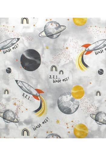 ΠΑΝΑ ΧΑΣΕ bebe Spaceship 187 80X80 Grey Cotton 100% ΠΑΝΑ ΧΑΣΕ bebe Spaceship 187 80X80 Grey Cotton 100%