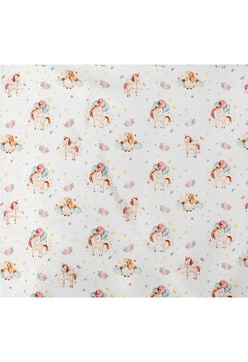 ΠΑΝΑ ΧΑΣΕ bebe Unicorn 209 80X80 White-Salmon Cotton 100% ΠΑΝΑ ΧΑΣΕ bebe Unicorn 209 80X80 White-Salmon Cotton 100%