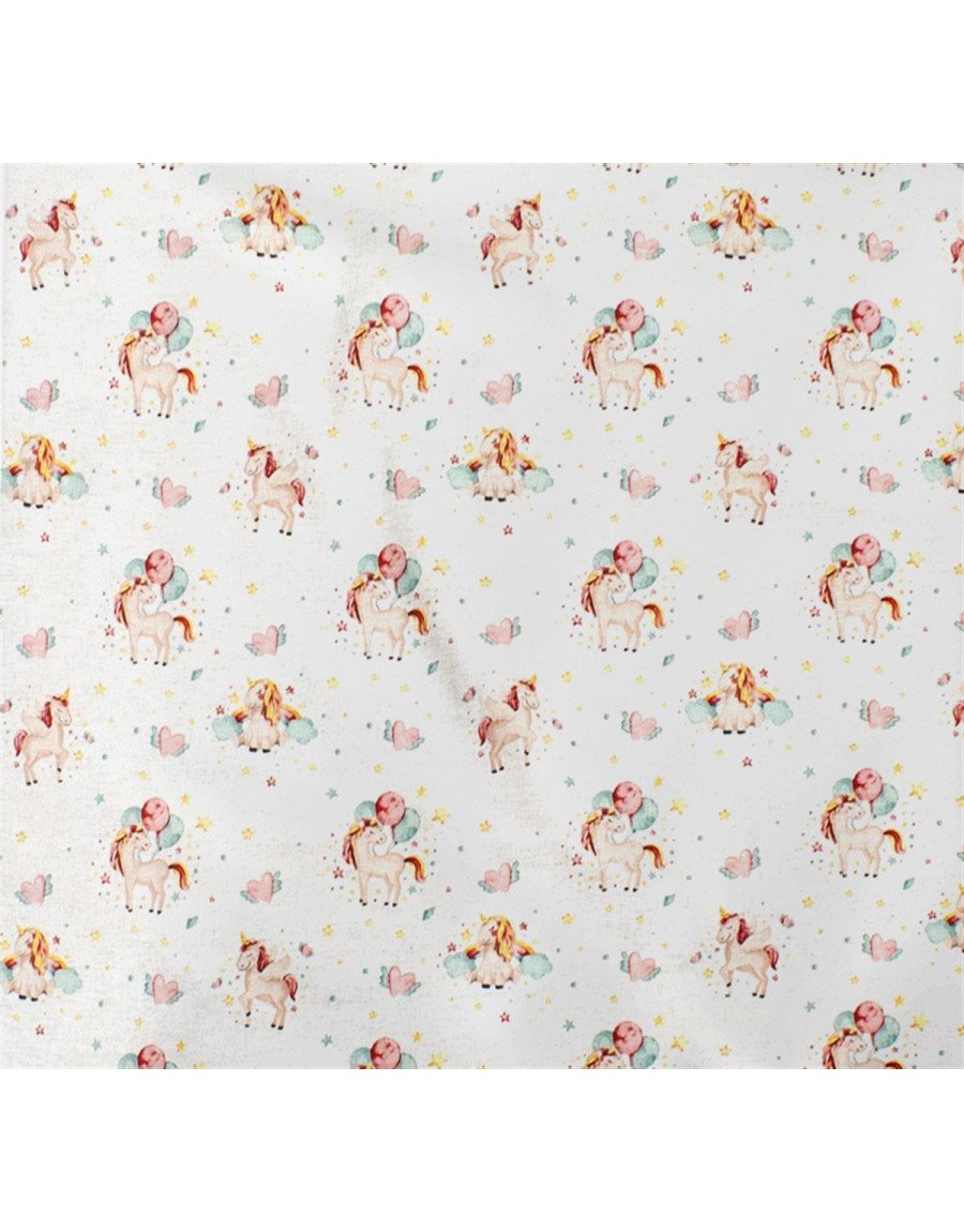 ΠΑΝΑ ΧΑΣΕ bebe Unicorn 209 80X80 White-Salmon Cotton 100%