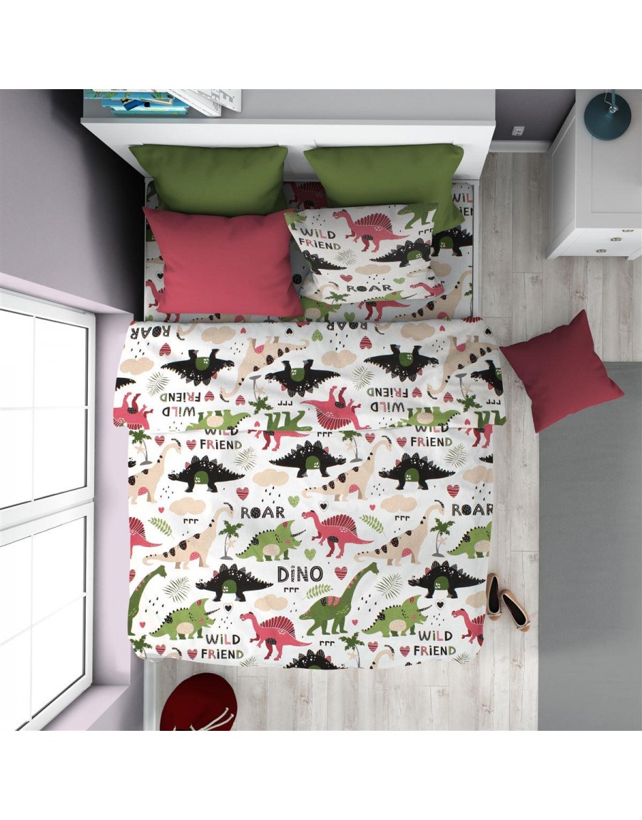 ΠΑΠΛΩΜΑ ΕΜΠΡΙΜΕ kids Dinosaur 518 160X240 Multi-Colour 100% Cotton