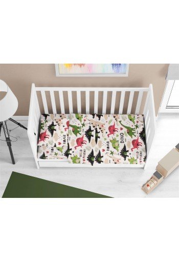 ΠΑΠΛΩΜΑΤΟΘΗΚΗ ΕΜΠΡΙΜΕ bebe Dinosaur 518 120X160 Multi-Colour 100% Cotton ΠΑΠΛΩΜΑΤΟΘΗΚΗ ΕΜΠΡΙΜΕ bebe Dinosaur 518 120X160 Multi-Colour 100% Cotton