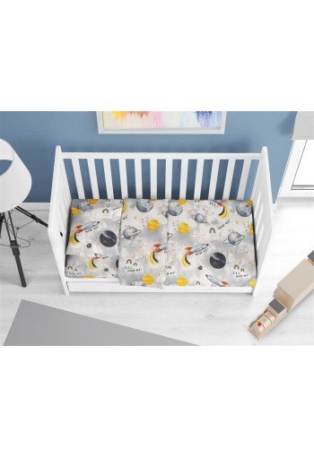 ΠΑΠΛΩΜΑΤΟΘΗΚΗ ΕΜΠΡΙΜΕ bebe Spaceship 187 120X160 Grey Cotton 100% ΠΑΠΛΩΜΑΤΟΘΗΚΗ ΕΜΠΡΙΜΕ bebe Spaceship 187 120X160 Grey Cotton 100%