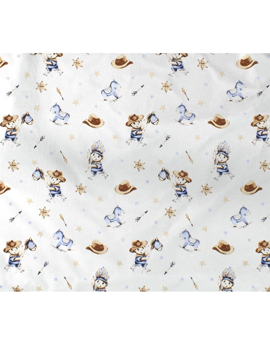 ΣΕΝΤΟΝΑΚΙ ΛΙΚΝΟΥ bebe Wild West 540 80X110 Sky Blue Cotton 100%