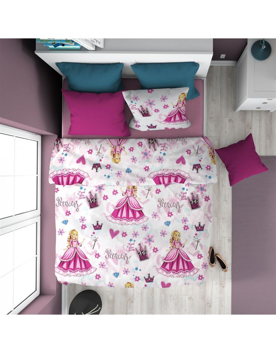 ΠΑΠΛΩΜΑ ΕΜΠΡΙΜΕ kids Princess 390 160X240 Pink 70/30 Cott/Pol