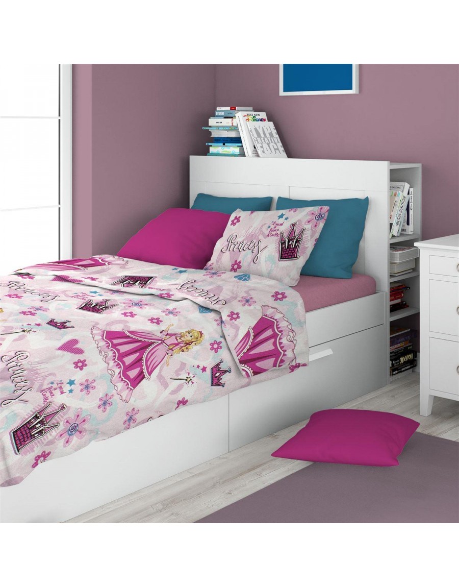 ΣΕΝΤΟΝΙΑ ΕΜΠΡΙΜΕ ΣΕΤ 3 τεμ kids Princess 390 160X240 Pink 70/30 Cott/Pol