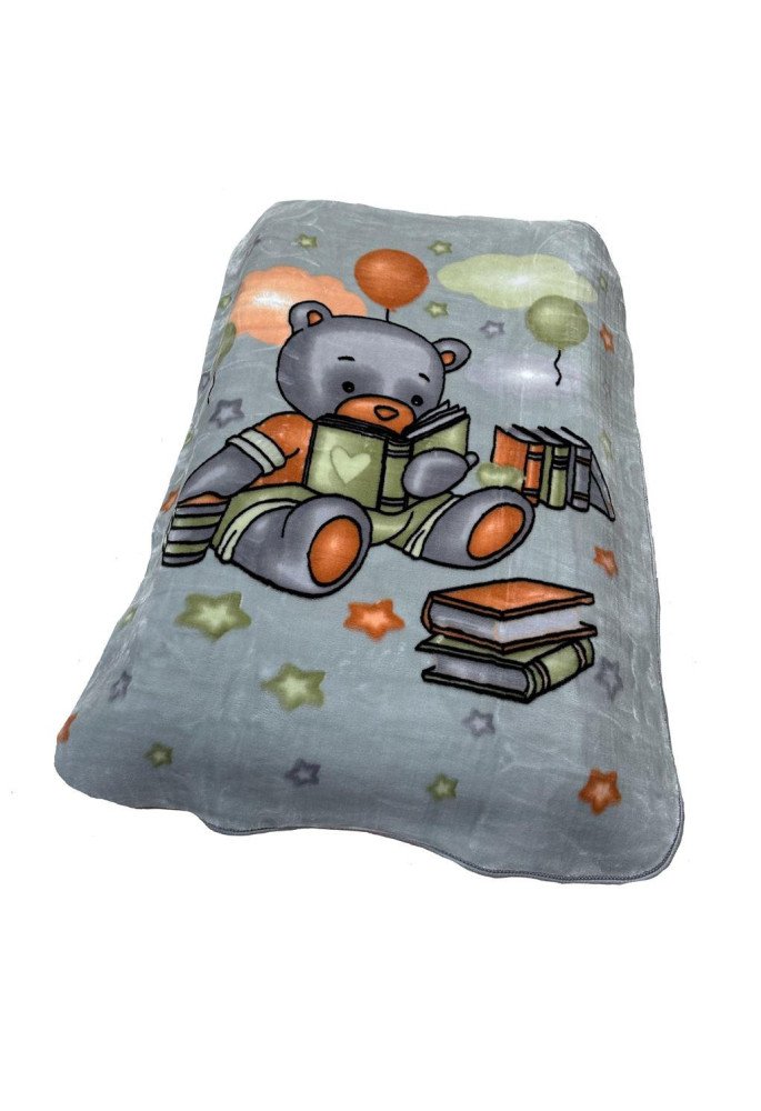 ΚΟΥΒΕΡΤΑ ΒΕΛΟΥΤΕ ΠΟΛΥΤΕΛΕΙΑΣ bebe Studying Bear 38 110X140 Light Grey 100% Polyester