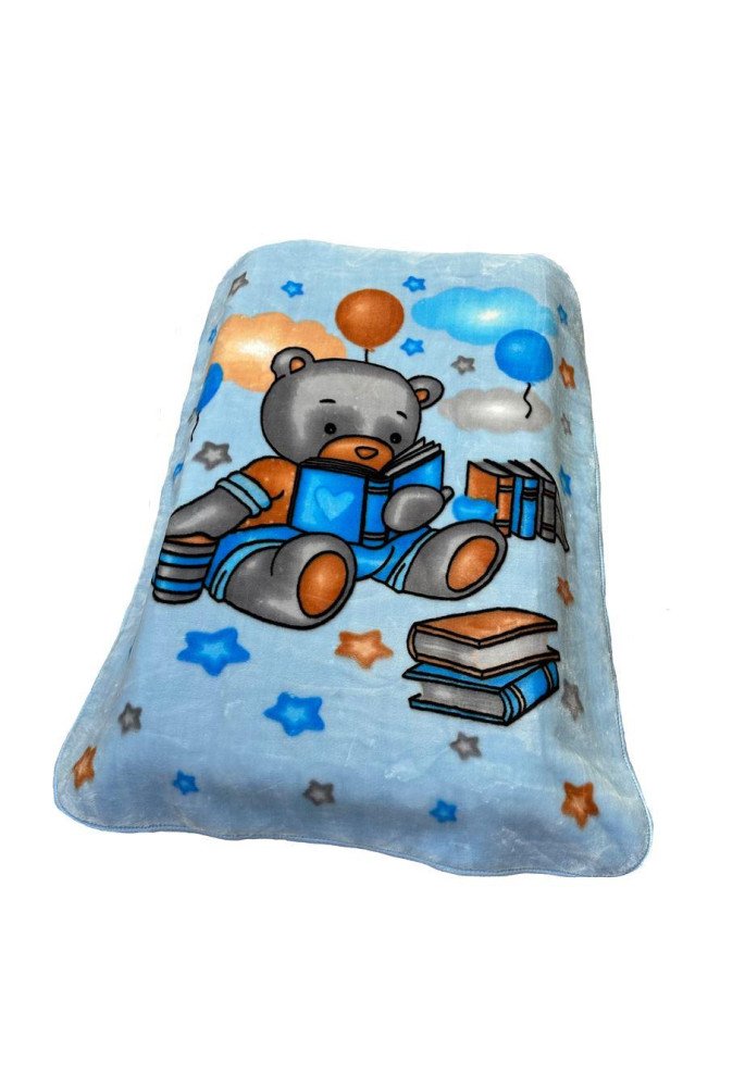 ΚΟΥΒΕΡΤΑ ΒΕΛΟΥΤΕ ΠΟΛΥΤΕΛΕΙΑΣ bebe Studying Bear 36 110X140 Baby Blue 100% Polyester