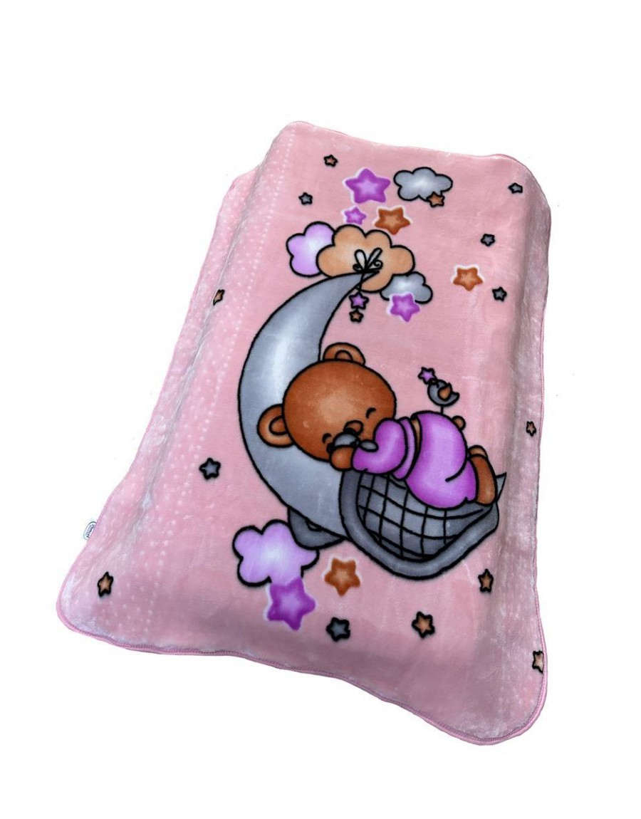 ΚΟΥΒΕΡΤΑ ΒΕΛΟΥΤΕ ΠΟΛΥΤΕΛΕΙΑΣ bebe Crescent Moon 32 110X140 Baby Pink 100% Polyester