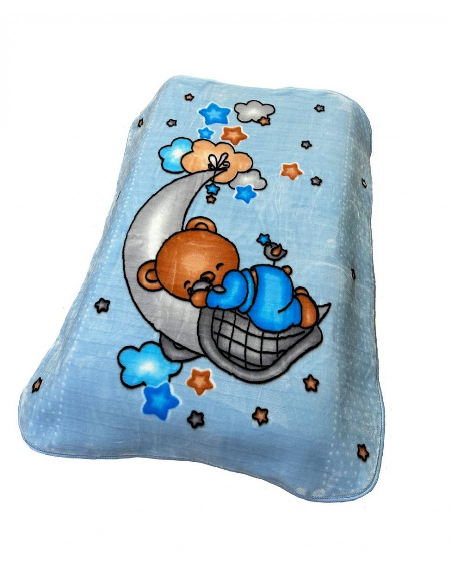 ΚΟΥΒΕΡΤΑ ΒΕΛΟΥΤΕ ΠΟΛΥΤΕΛΕΙΑΣ bebe Crescent Moon 31 110X140 Baby Blue 100% Polyester