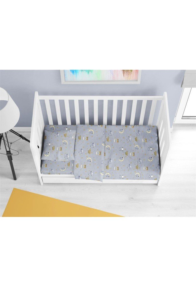 ΚΑΤΩΣΕΝΤΟΝΟ ΜΕ ΛΑΣΤΙΧΟ bebe Sweet Dreams 552 0,70X1,40X0,15 Grey 100% Cotton ΚΑΤΩΣΕΝΤΟΝΟ ΜΕ ΛΑΣΤΙΧΟ bebe Sweet Dreams 552 0,70X1,40X0,15 Grey 100% Cotton
