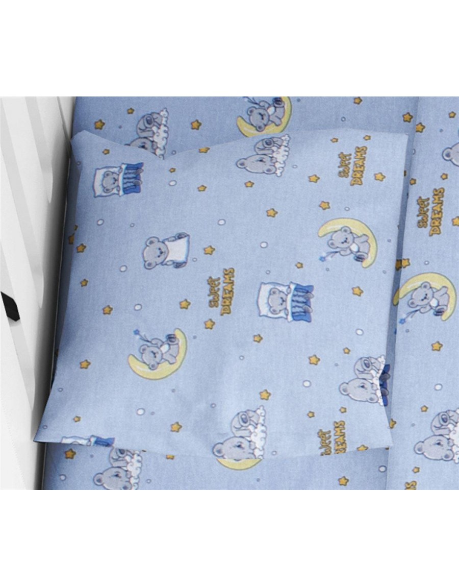 ΜΑΞΙΛΑΡΟΘΗΚΗ ΕΜΠΡΙΜΕ bebe Sweet Dreams 551 35X45 Sky Blue 100% Cotton