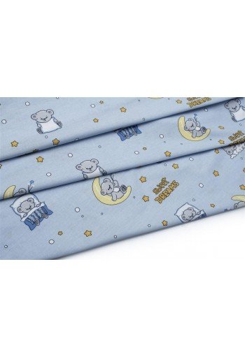 ΠΑΝΑ ΧΑΣΕ bebe Sweet Dreams 551 80X80 Sky Blue 100% Cotton ΠΑΝΑ ΧΑΣΕ bebe Sweet Dreams 551 80X80 Sky Blue 100% Cotton