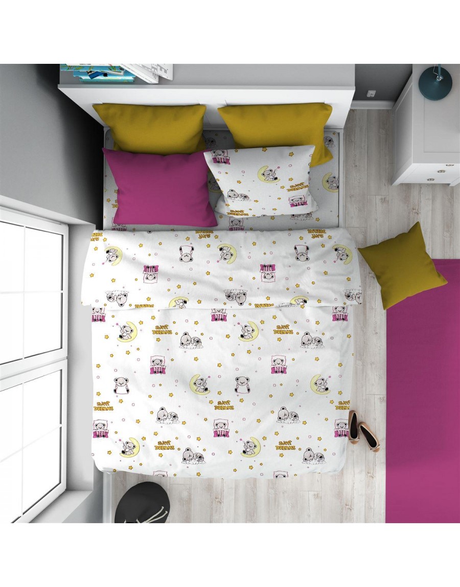 ΠΑΠΛΩΜΑ ΕΜΠΡΙΜΕ kids Sweet Dreams 553 160X240 White-Pink 100% Cotton