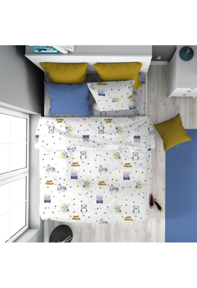 ΠΑΠΛΩΜΑ ΕΜΠΡΙΜΕ kids Sweet Dreams 554 160X240 White-Sky Blue 100% Cotton ΠΑΠΛΩΜΑ ΕΜΠΡΙΜΕ kids Sweet Dreams 554 160X240 White-Sky Blue 100% Cotton