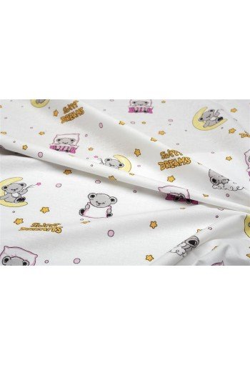 ΣΕΝΤΟΝΑΚΙ ΛΙΚΝΟΥ bebe Sweet Dreams 553 80X110 White-Pink 100% Cotton ΣΕΝΤΟΝΑΚΙ ΛΙΚΝΟΥ bebe Sweet Dreams 553 80X110 White-Pink 100% Cotton