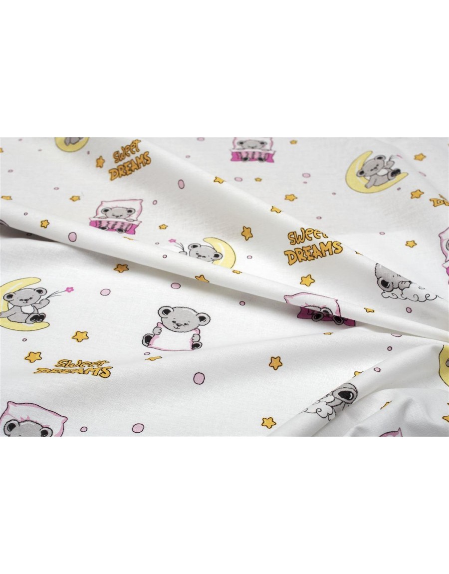 ΣΕΝΤΟΝΑΚΙ ΛΙΚΝΟΥ bebe Sweet Dreams 553 80X110 White-Pink 100% Cotton