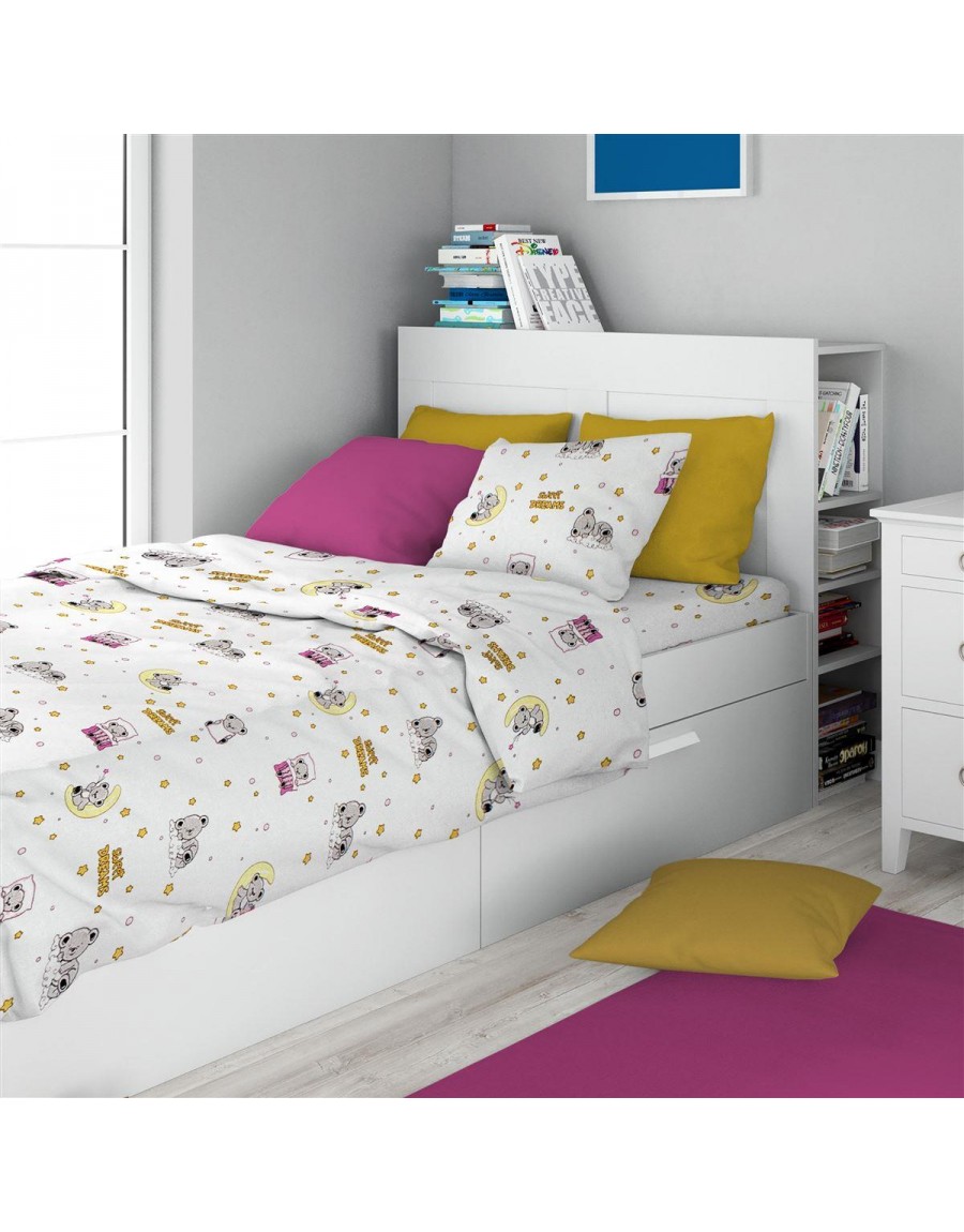 ΣΕΝΤΟΝΙΑ ΕΜΠΡΙΜΕ ΣΕΤ 2 τεμ kids Sweet Dreams 553 160X240 White-Pink 100% Cotton