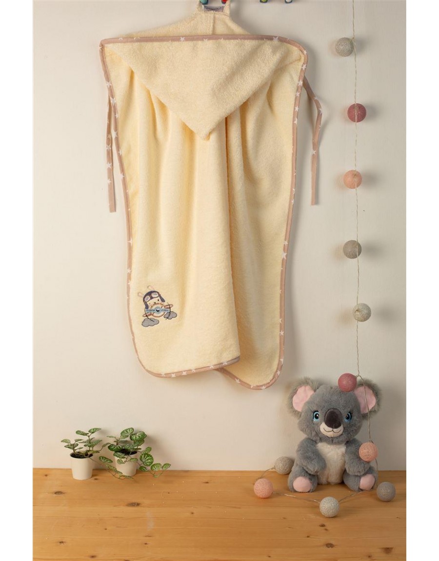 ΚΑΠΑ Με Κέντημα bebe Airplane 158 75X85 Εκρού 100% Cotton