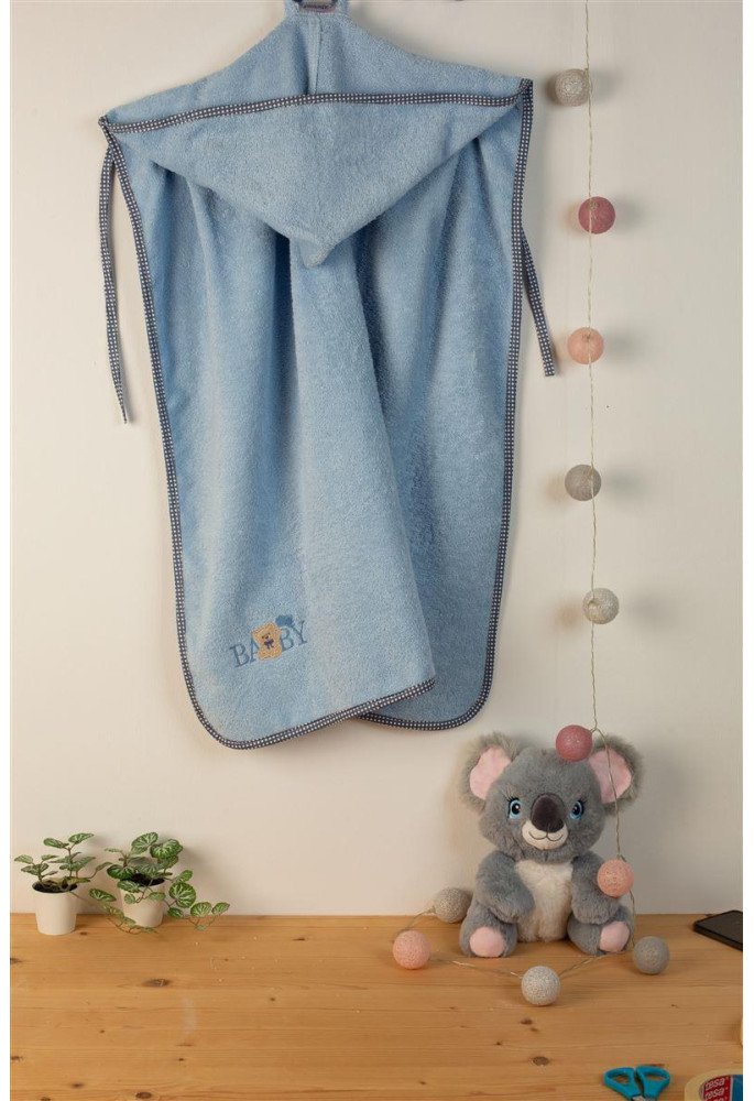 ΚΑΠΑ Με Κέντημα bebe Baby Bear 161 75X85 Σιελ 100% Cotton