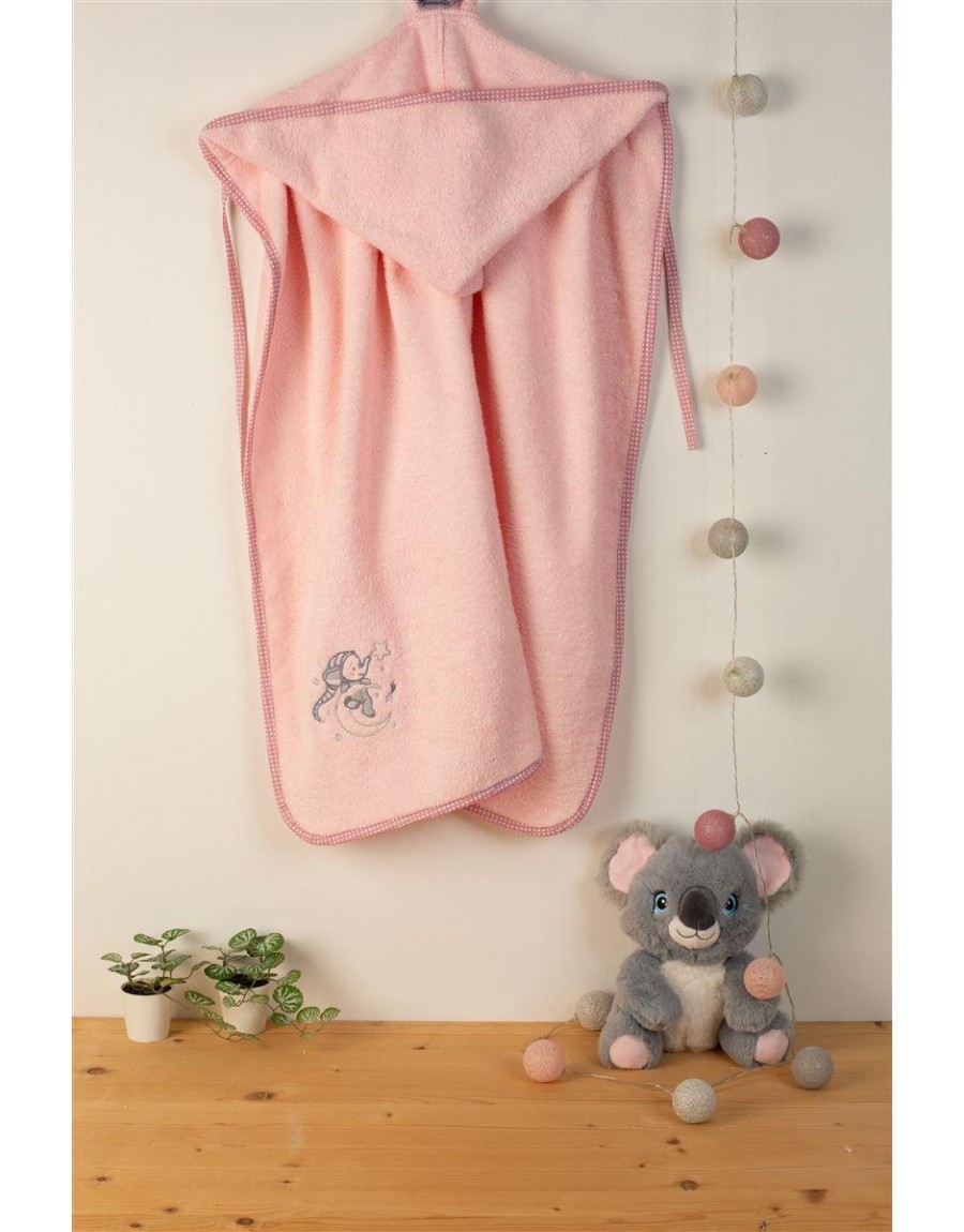 ΚΑΠΑ Με Κέντημα bebe Dreaming Elephant 167 75X85 Ροζ 100% Cotton