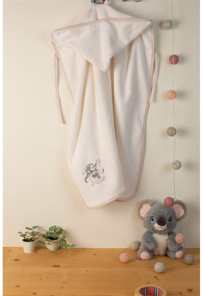 ΚΑΠΑ Με Κέντημα bebe Dreaming Elephant 168 75X85 Λευκό 100% Cotton