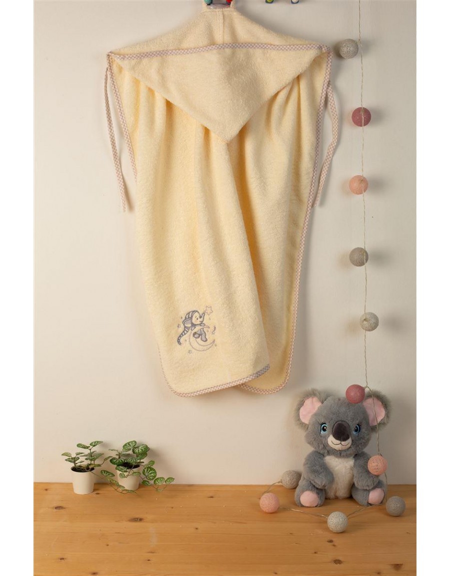 ΚΑΠΑ Με Κέντημα bebe Dreaming Elephant 169 75X85 Εκρού 100% Cotton