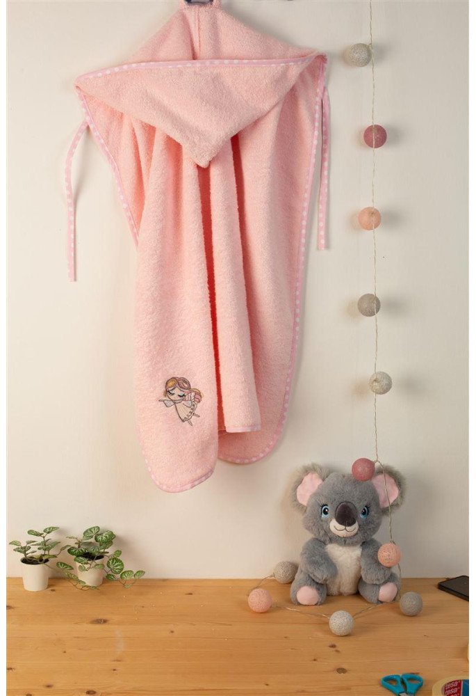 ΚΑΠΑ Με Κέντημα bebe Little Angel 141 75X85 Ροζ 100% Cotton