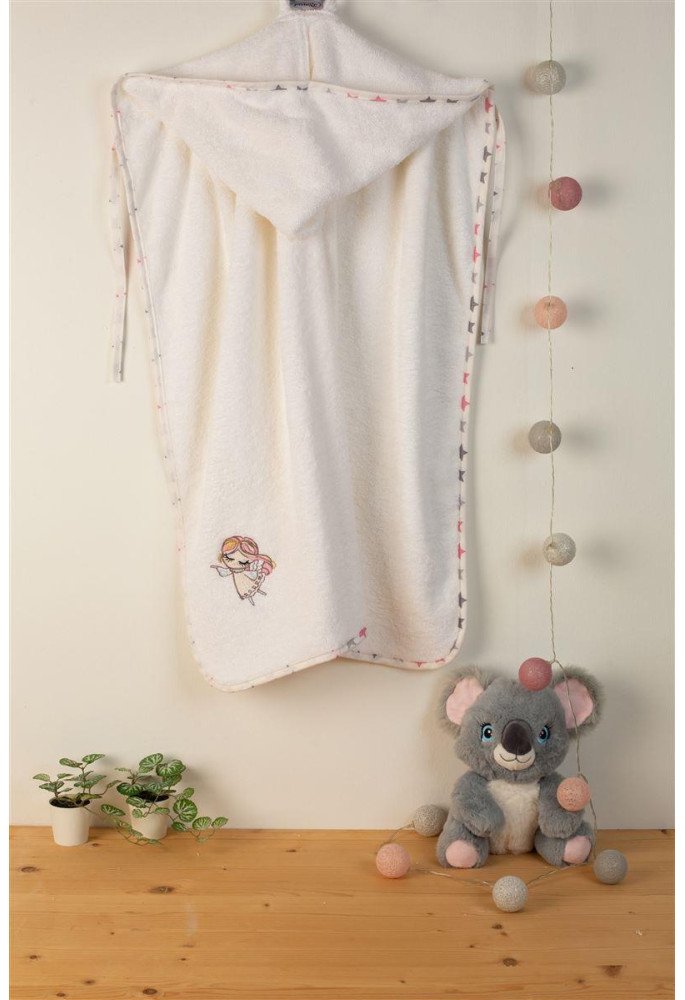 ΚΑΠΑ Με Κέντημα bebe Little Angel 142 75X85 Λευκό 100% Cotton