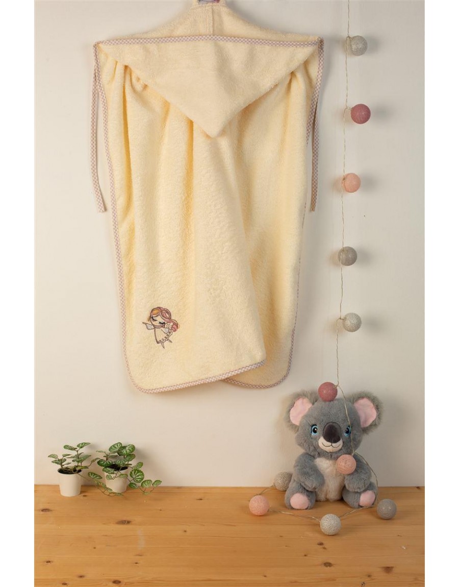 ΚΑΠΑ Με Κέντημα bebe Little Angel 143 75X85 Εκρού 100% Cotton