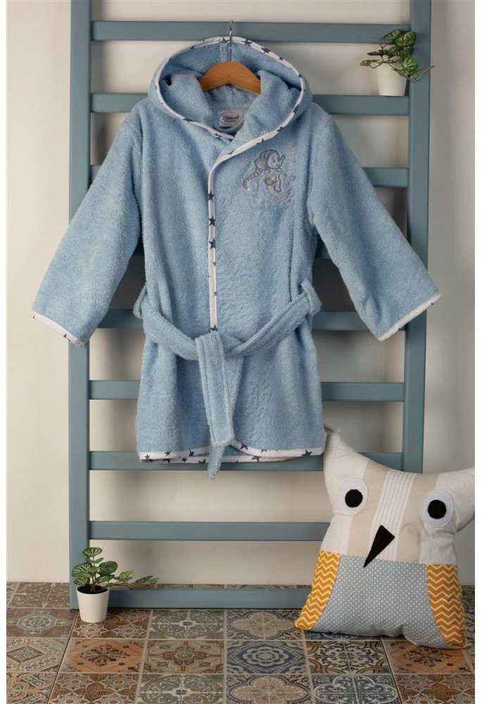 ΜΠΟΥΡΝΟΥΖΙ Με Κέντημα bebe Dreaming Elephant 166 SIZE:02 Σιελ 100% Cotton