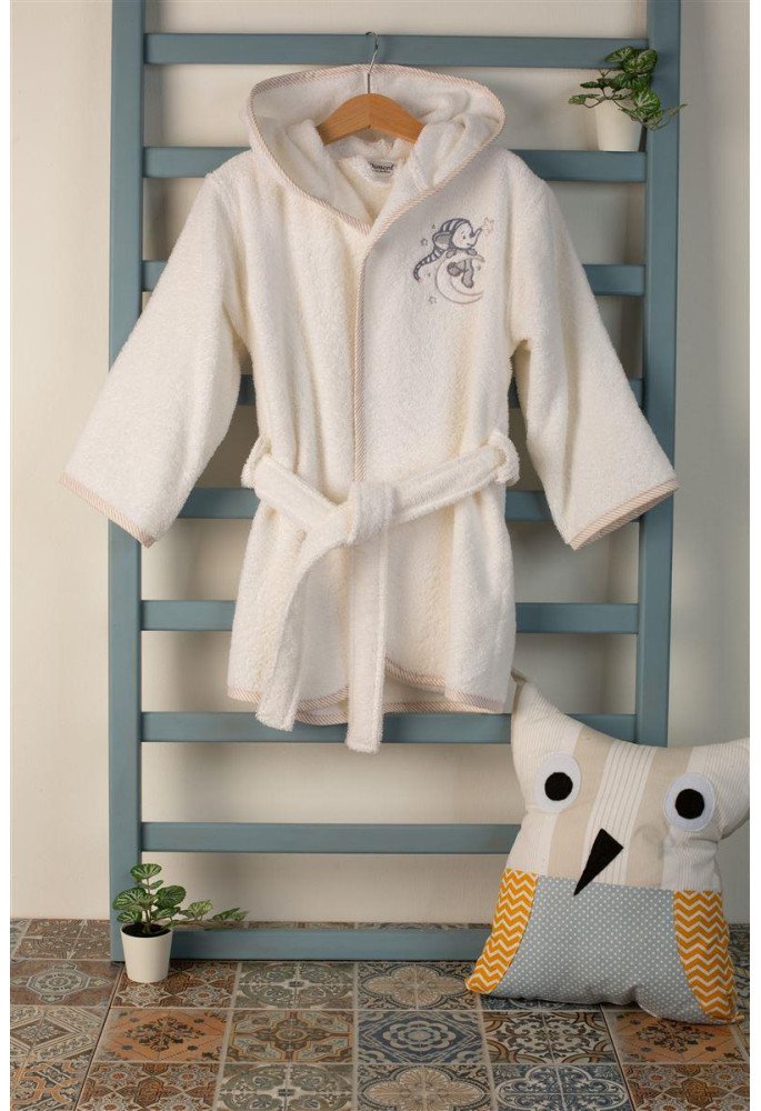 ΜΠΟΥΡΝΟΥΖΙ Με Κέντημα bebe Dreaming Elephant 168 SIZE:02 Λευκό 100% Cotton