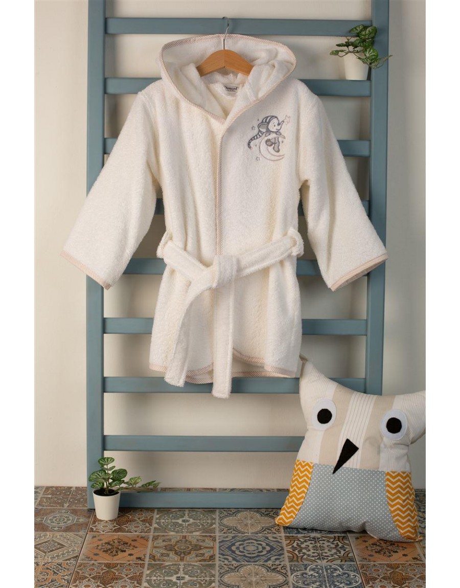 ΜΠΟΥΡΝΟΥΖΙ Με Κέντημα bebe Dreaming Elephant 168 SIZE:02 Λευκό 100% Cotton