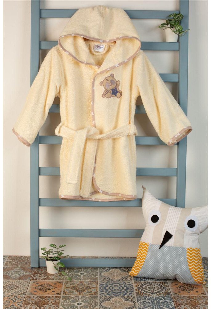 ΜΠΟΥΡΝΟΥΖΙ Με Κέντημα bebe Star Bear 153 SIZE:02 Εκρού 100% Cotton