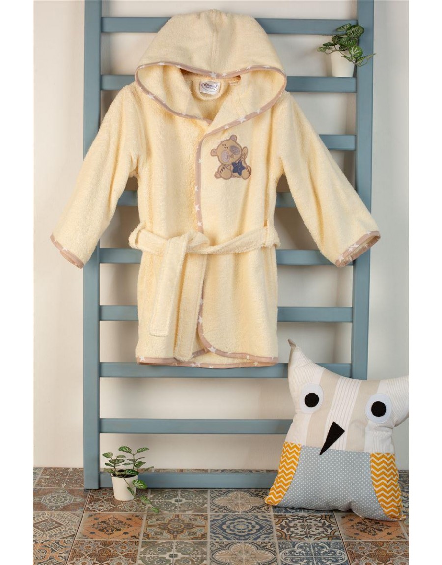 ΜΠΟΥΡΝΟΥΖΙ Με Κέντημα bebe Star Bear 153 SIZE:02 Εκρού 100% Cotton