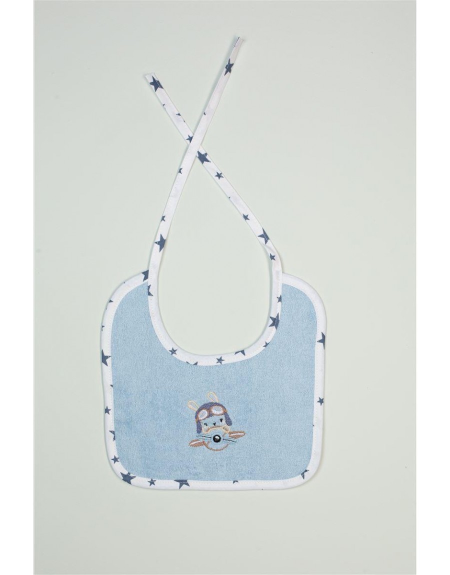 ΣΑΛΙΑΡΑ Με Κέντημα bebe Airplane 156 25X25 Σιελ 100% Cotton