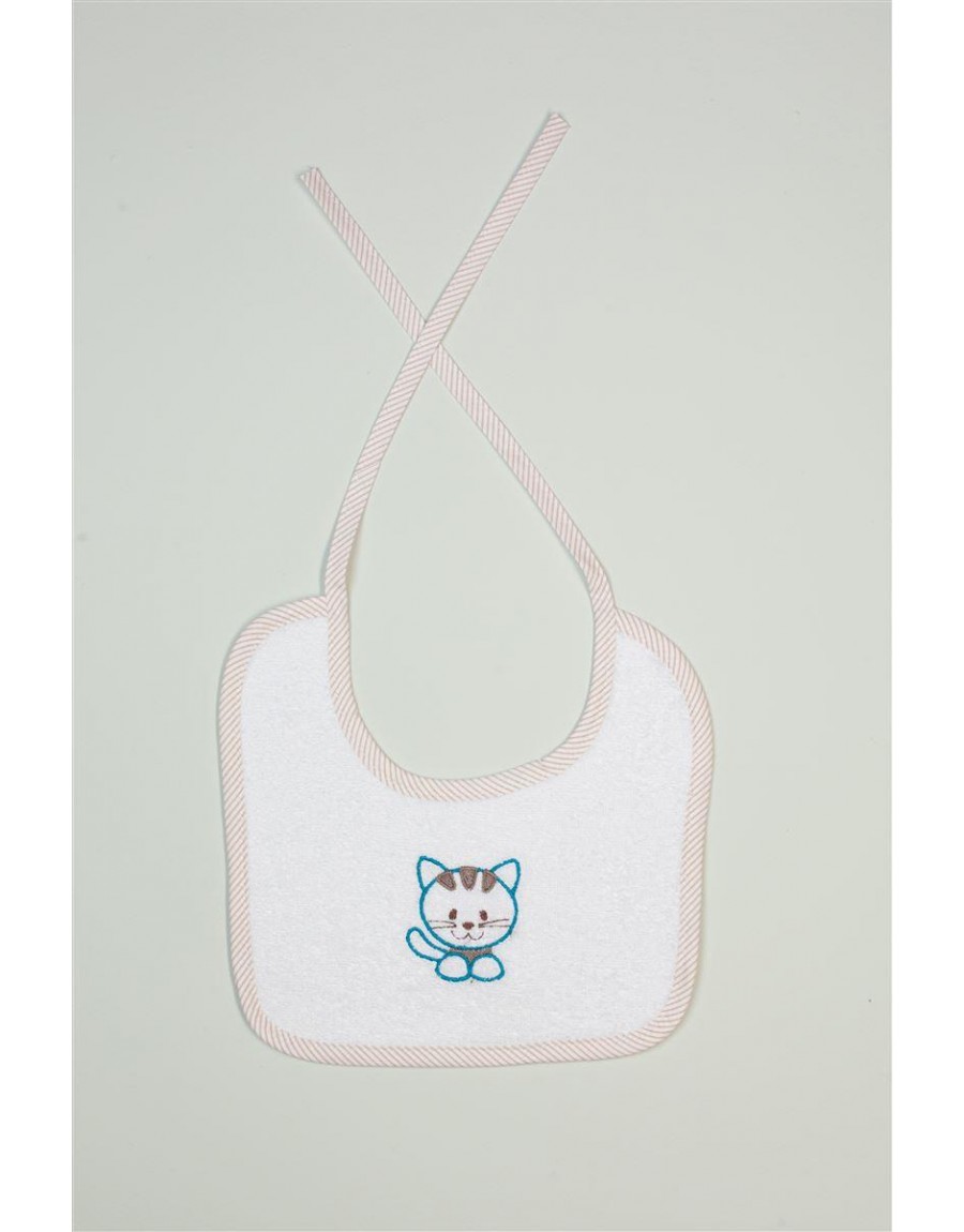 ΣΑΛΙΑΡΑ Με Κέντημα bebe Kitty 137 25X25 Λευκό 100% Cotton