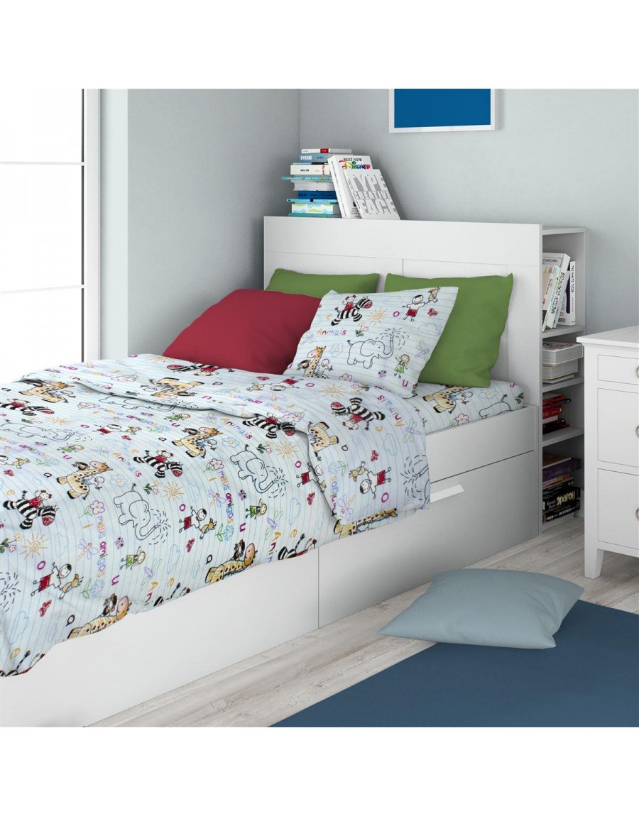 ΣΕΝΤΟΝΙΑ ΕΜΠΡΙΜΕ ΣΕΤ 3 τεμ kids Africa 144 160X240 Sky Blue 100% Cotton Flannel