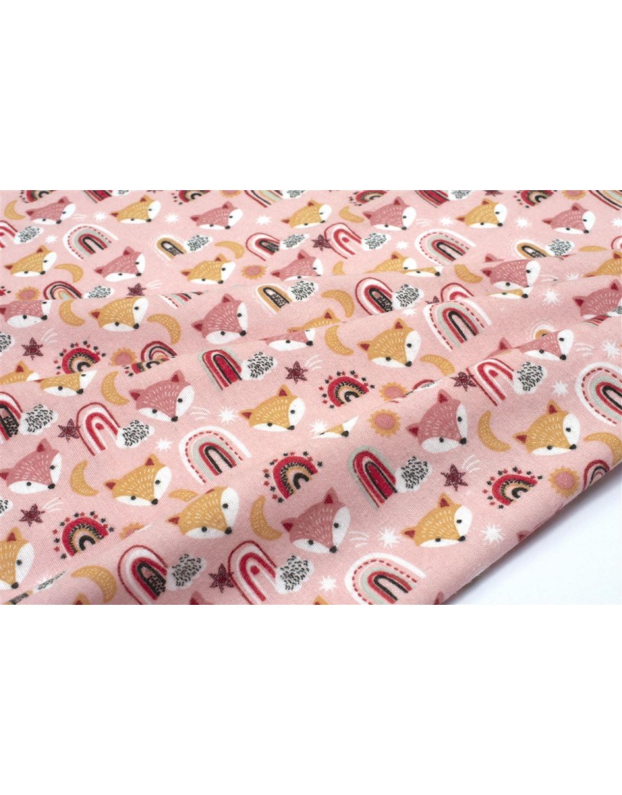 ΠΑΝΑ ΦΑΝΕΛΑ bebe Fox 52 80X80 Coral 100% Cotton Flannel