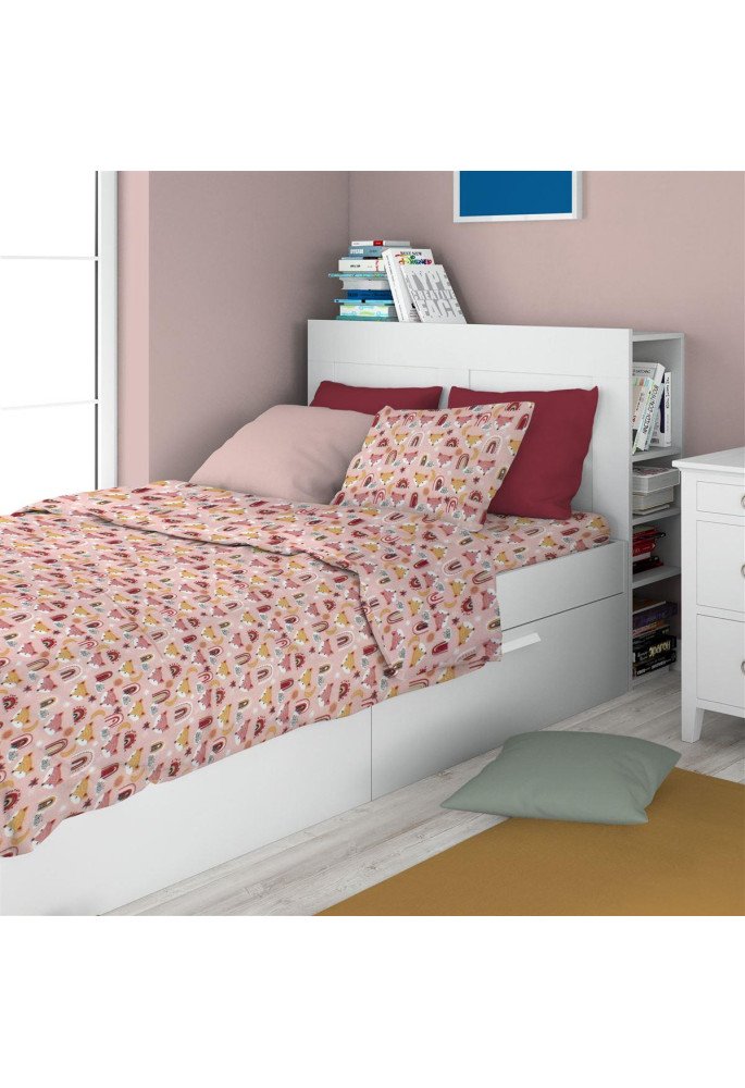 ΣΕΝΤΟΝΙΑ ΕΜΠΡΙΜΕ ΣΕΤ 3 τεμ kids Fox 52 160X240 Coral 100% Cotton Flannel