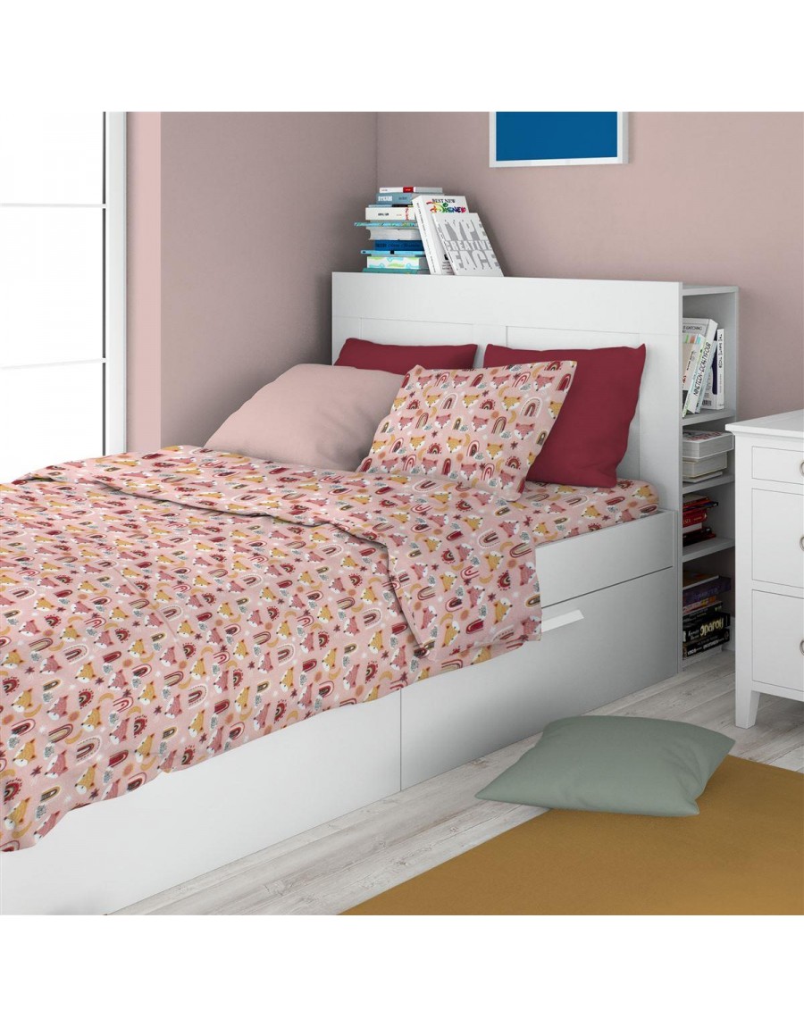 ΣΕΝΤΟΝΙΑ ΕΜΠΡΙΜΕ ΣΕΤ 3 τεμ kids Fox 52 160X240 Coral 100% Cotton Flannel