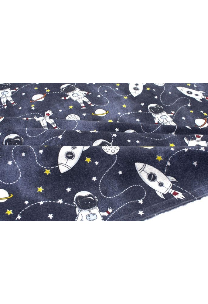 ΠΑΝΑ ΦΑΝΕΛΑ bebe Galaxy Travel 90 80X80 Blue 100% Cotton Flannel