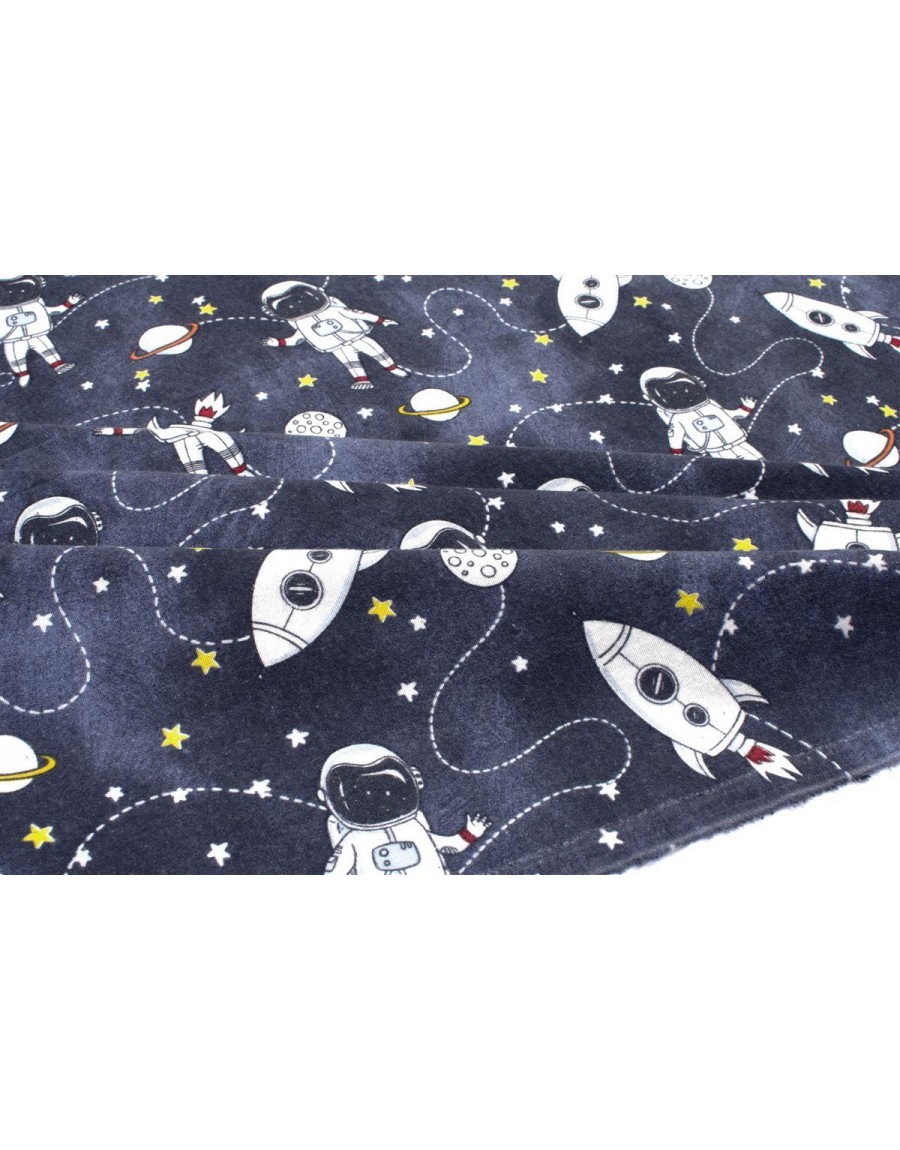 ΠΑΝΑ ΦΑΝΕΛΑ bebe Galaxy Travel 90 80X80 Blue 100% Cotton Flannel