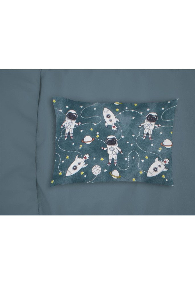 ΜΑΞΙΛΑΡΟΘΗΚΗ ΕΜΠΡΙΜΕ bebe Galaxy Travel 91 35X45 Petrol 100% Cotton Flannel