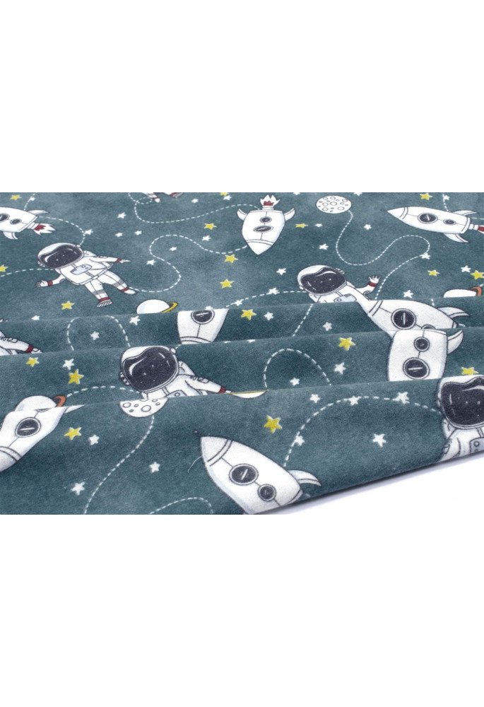 ΠΑΝΑ ΦΑΝΕΛΑ bebe Galaxy Travel 91 80X80 Petrol 100% Cotton Flannel