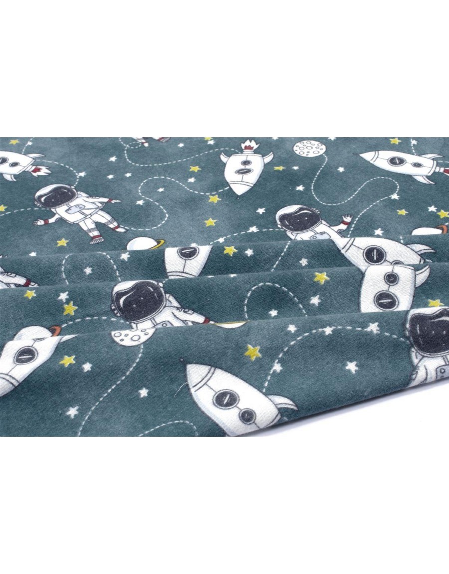 ΠΑΝΑ ΦΑΝΕΛΑ bebe Galaxy Travel 91 80X80 Petrol 100% Cotton Flannel