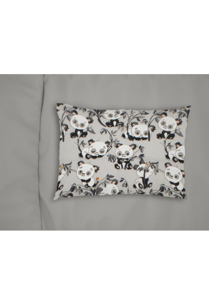 ΜΑΞΙΛΑΡΟΘΗΚΗ ΕΜΠΡΙΜΕ bebe Panda Bear 96 35X45 Grey 100% Cotton Flannel