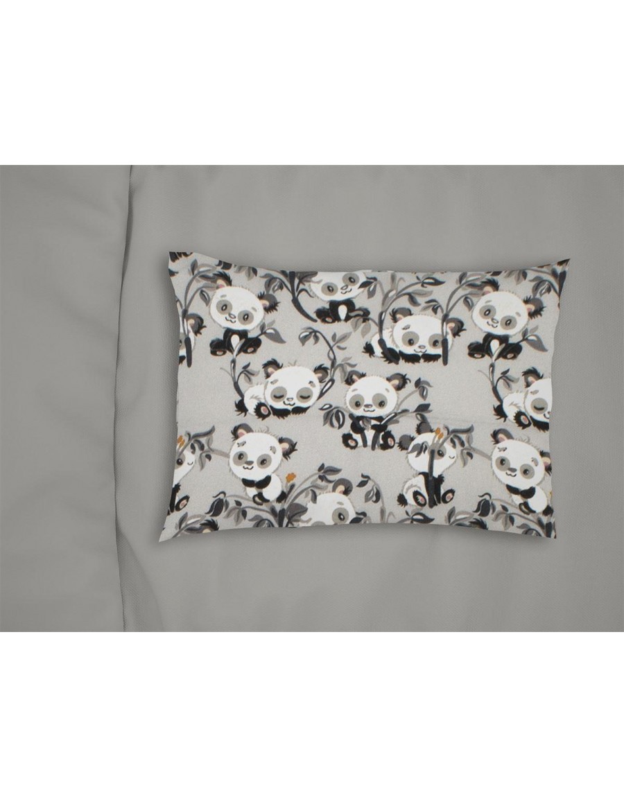 ΜΑΞΙΛΑΡΟΘΗΚΗ ΕΜΠΡΙΜΕ bebe Panda Bear 96 35X45 Grey 100% Cotton Flannel