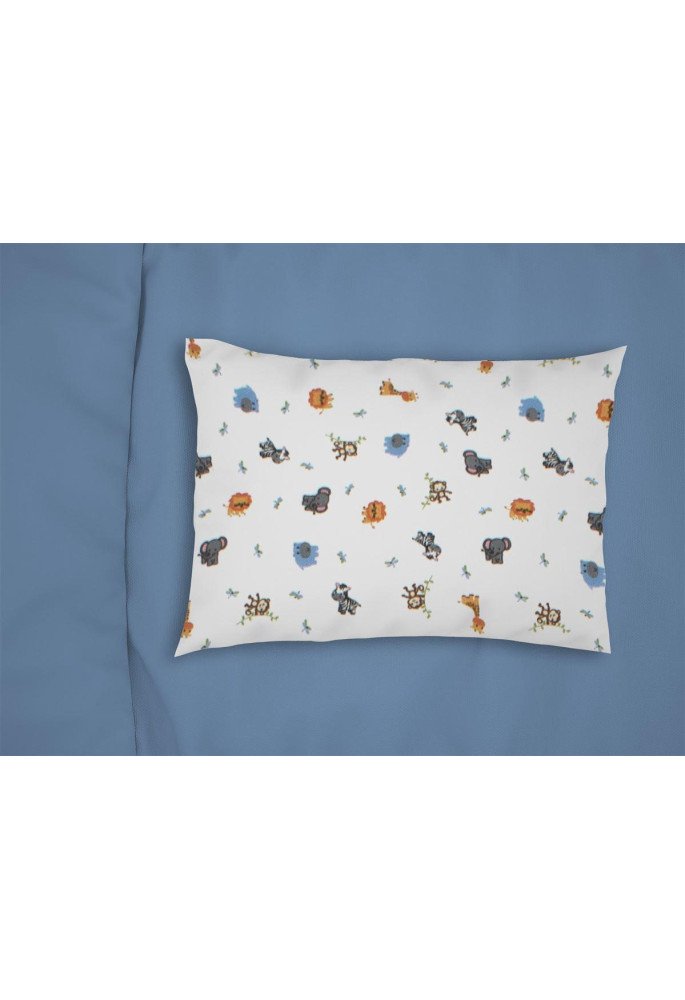 ΜΑΞΙΛΑΡΟΘΗΚΗ ΕΜΠΡΙΜΕ kids Zoo 29 50X70 White 100% Cotton Flannel