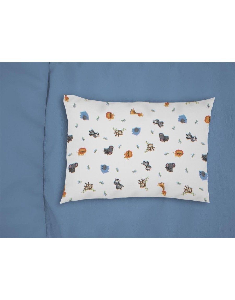 ΜΑΞΙΛΑΡΟΘΗΚΗ ΕΜΠΡΙΜΕ kids Zoo 29 50X70 White 100% Cotton Flannel